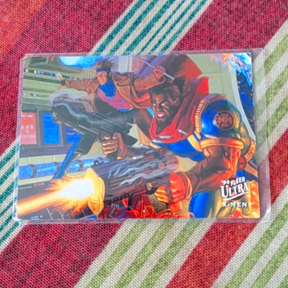 X Men Bishop and Gambit Fleer Ultra Hologram Card